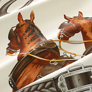 エルメス HERMESカレ90 ATTELAGE EN ARBALETE エルメス HERMES カレ90 馬車弓形連結 ATTELAGE EN ARBALETE シルク100